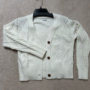 Women's Cream Sweater Cardigan